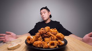 Fried Calamari Mukbang [upl. by Dede]