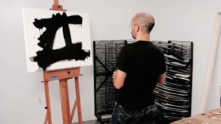 How to paint like Franz Kline – with Corey DAugustine  IN THE STUDIO [upl. by Ahsenit]