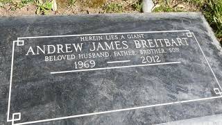 Andrew Breitbart Grave Hillside Memorial Park Culver City LA California USA May 18 2023 [upl. by Olivann]