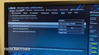 How to Enable UEFI Boot in ASUS Mother Board  CSM Compatibility Support Module [upl. by Enyalb]