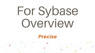 Precise for Sybase Overview [upl. by Westney]