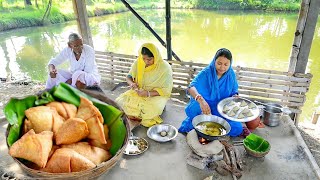 আজ আমি আর বোন আলু ফুলকপি দিয়ে গরম গরম খাস্তা সিঙ্গারা বানালাম খেয়ে সবাই খুশি  samosa recipe [upl. by Azeria]