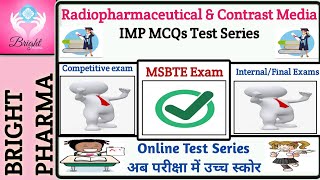 Radiopharmaceutical amp Contrast Media MCQs  D Pharmacy  Pharmaceutical Chemistry I [upl. by Anej]