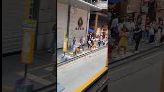 Riding Tram Des Voeux Central Hongkong trending tram explore view hongkong [upl. by Fadiman850]