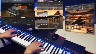 VST PIANOS COMPARACION  The grandeur VS Keyscape VS Pearl Concert Grand  LOS MEJORES GRAND PIANOS [upl. by Trevor]