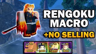 Simple Rengoku Macro No Selling 4 Units in Anime Vanguards [upl. by Lledra]