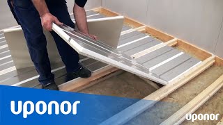 Installation av golvvärme  Uponor Golvvärmekassett med isolering [upl. by Ihteerp872]