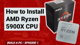 How to install the AMD Ryzen 5900X CPU in a X570 motherboard [upl. by Malilliw]