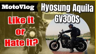 Hyosung Aquila GV300S V Twin 300cc Bobber Motorcycle MotoVlog [upl. by Avin]