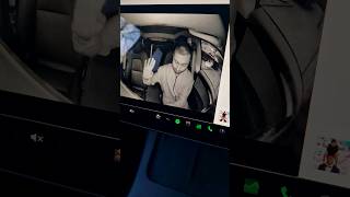 Tesla Model Y Interior Camera Preview In Car Night [upl. by Yelwah]