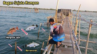 Kalau gak direkam gak bakal percaya mancing di bagan pinggir strike Kuwe Rambe ‼️ Bagan Abun Kohod [upl. by Elene]