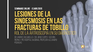 Lesión sindesmosis de Tobillo  DrAndres Ciccarello Webinar Lesiones Traumáticas en Tobillo y Pie [upl. by Yevad287]