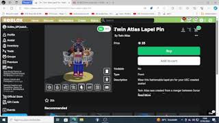 robux Twin Atlas Lapel Pin [upl. by Refenej]