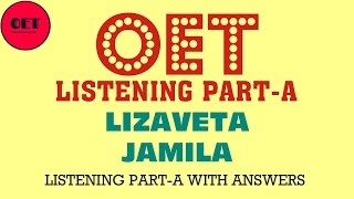 OET Listening practice material PartA Lizaveta amp Jamila [upl. by Kcir]