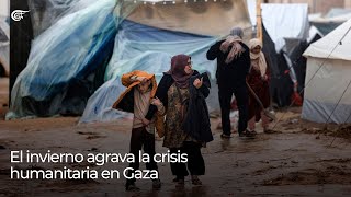 El invierno agrava la crisis humanitaria en Gaza [upl. by Ilohcin]