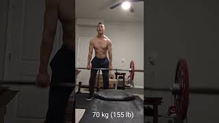 111824 Romanian Deadlift 70 kg 155 lb x 15 Reps [upl. by Marfe]