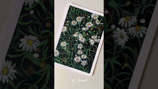 Easy acrylic floral painting flowerpainting flowersart shortsvedio shortstrend shortfeed [upl. by Yelah800]