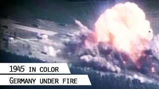 Airstrikes during World War II Germany 1945 in color [upl. by Arahahs]