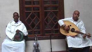 Oud and Darbouka players at Villa des Orangers Marrakech [upl. by Eellehs]