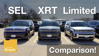 2025 Hyundai Santa Fe SEL vs XRT vs Limited  Side by Side Trim Comparison [upl. by Nuahsak113]