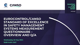 EUROCONTROL CANSO Standard of Excellence in Safety Management Systems Measurement Questionnaire [upl. by Izaak]