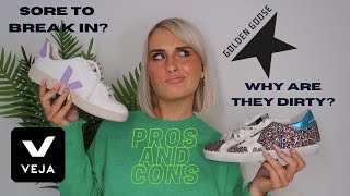 GOLDEN GOOSE VS VEJA TRAINERS Price Quality Sizing Styles Comparison Review DISCOUNT CODE [upl. by Oly]