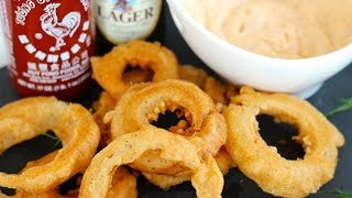 Appetizer Recipe Beer Battered Onion Rings by Everyday Gourmet with Blakely [upl. by Nauqyt340]