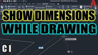 AutoCAD How To Show Dimensions While Drawing  Using Dynamic Input  2 Minute Tuesday [upl. by Gilud80]