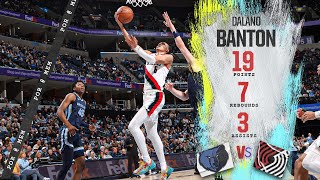 Dalano Banton Highlights  Trail Blazers vs Grizzlies  March 1 [upl. by Meara]