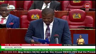 LIVE MPs debate CS Linturis impeachment motion [upl. by Oramug345]