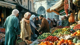 🇲🇦 MARRAKECH WALKING TOUR MOROCCO STREET FOOD IMMERSE YOURSELF IN THE ENCHANTING OLD CITY 4K HDR [upl. by Delphinia]