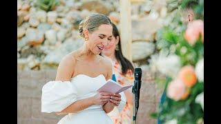 Best Wedding Vows  Bride Tells Hilarious Story About the Groom [upl. by Idnim879]