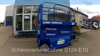 Einweisungsvideo Scherenarbeitsbühne S124 E10  SCHMID Hebebühnen Minikranvelreih [upl. by Antonina]