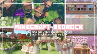 °˖ ⊹ ꒰ Minecraft Bedrock ꒱ ♡ mcpe 5 cute amp aesthetic addon resource packs for 120  12060 💭🍒 [upl. by Derian]