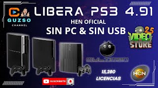 Liberar PS3 491 HEN Oficial  sin PC y sin USB  Multiman  Tienda  Licencias [upl. by Valer]