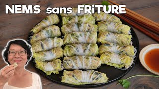 Nems Sans Friture  Rouleaux de Farce Enveloppée de Chou Chinois et Cuits à la Vapeur  Un plat sain [upl. by Ayotahs]