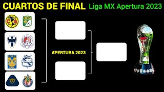 ASÍ se JUGARÁN los PARTIDOS de CUARTOS DE FINAL en la LIGUILA de la LIGA MX torneo APERTURA 2023 [upl. by Nahum604]