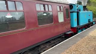 Thomas leaving yarwell station nene valley railway [upl. by Airdnaxela]