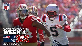 New England Patriots vs San Francsico 49ers  2024 Week 4 Game Highlights [upl. by Karub]