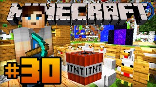 Minecraft SKY GRID  Episode 30 w AliA  quotTNT TROLLquot [upl. by Kassey]