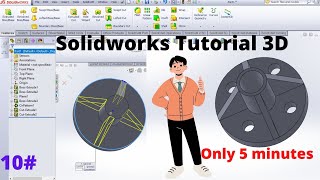 Solidworks tutorials 3D Drawing  How to Rotate a circular pattern in Solidworks [upl. by Ecerahs]