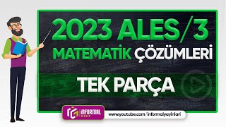 2023 ALES3 Matematik Soruları ve Çözümleri  TEK PARÇA [upl. by Ellenehc]