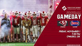 2019 Football  Owasso vs Moore [upl. by Harikahs]