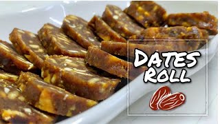 Dates roll recipe without oven  yummy roll with dates and nuts must try roll [upl. by Alakim]