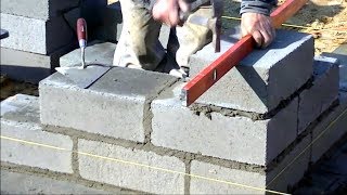 BUILDING TUTORIAL PART1 CH3 BRICKLAYING FOUNDATION WALLS [upl. by Trevorr]