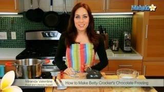 How to Make Betty Crockers Chocolate Frosting [upl. by Ovatsug629]