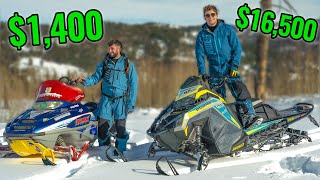 Cheap vs Expensive Snowmobile Mountain Riding [upl. by Ikiv440]