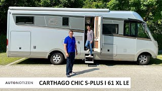 Carthago Chic SPlus I 61 XL LE PremiumWohnmobil  Liner auf IvecoBasis im Test  Roomtour  2021 [upl. by Jillana]