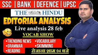 The Hindu Editorial Analysis 27 FEBRUARY 2024 Vocab Grammar Reading comprehension [upl. by Cruz]