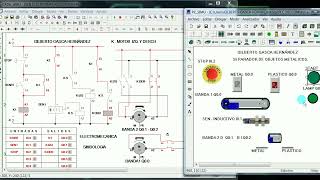 Circuito electromecánico virtual con el sensor inductivo [upl. by Nivej348]